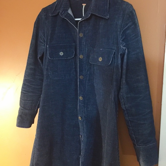 Free people denim shirt dress - Picture 1 of 4